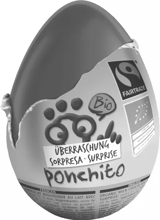 Ponchito Čokoládové vajíčko s překvapením 20 g BIO